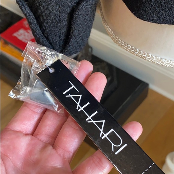 Tahari Wool Textured Bow Closure Blazer Black 8 - Picture 8 of 10